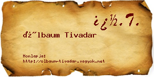 Ölbaum Tivadar névjegykártya